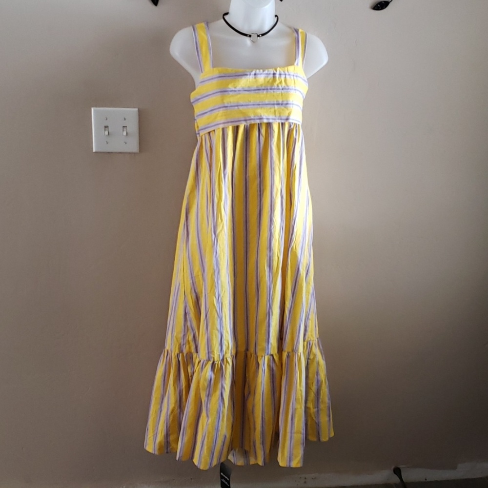 Storets Xanna Back Ribbon Striped dress